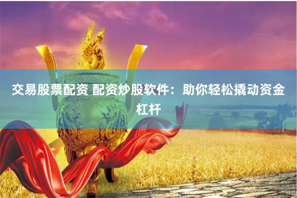 交易股票配资 配资炒股软件：助你轻松撬动资金杠杆