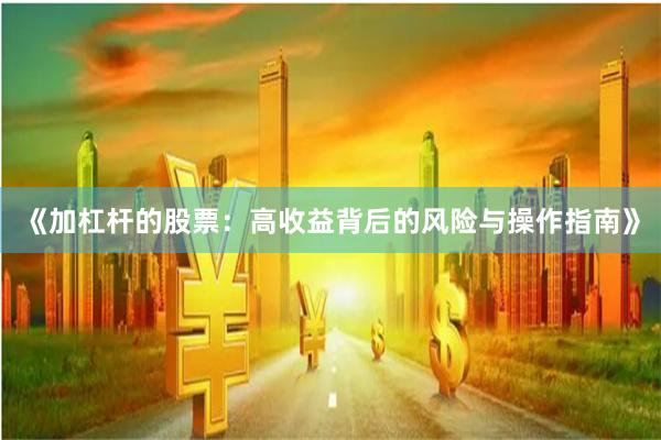 《加杠杆的股票：高收益背后的风险与操作指南》